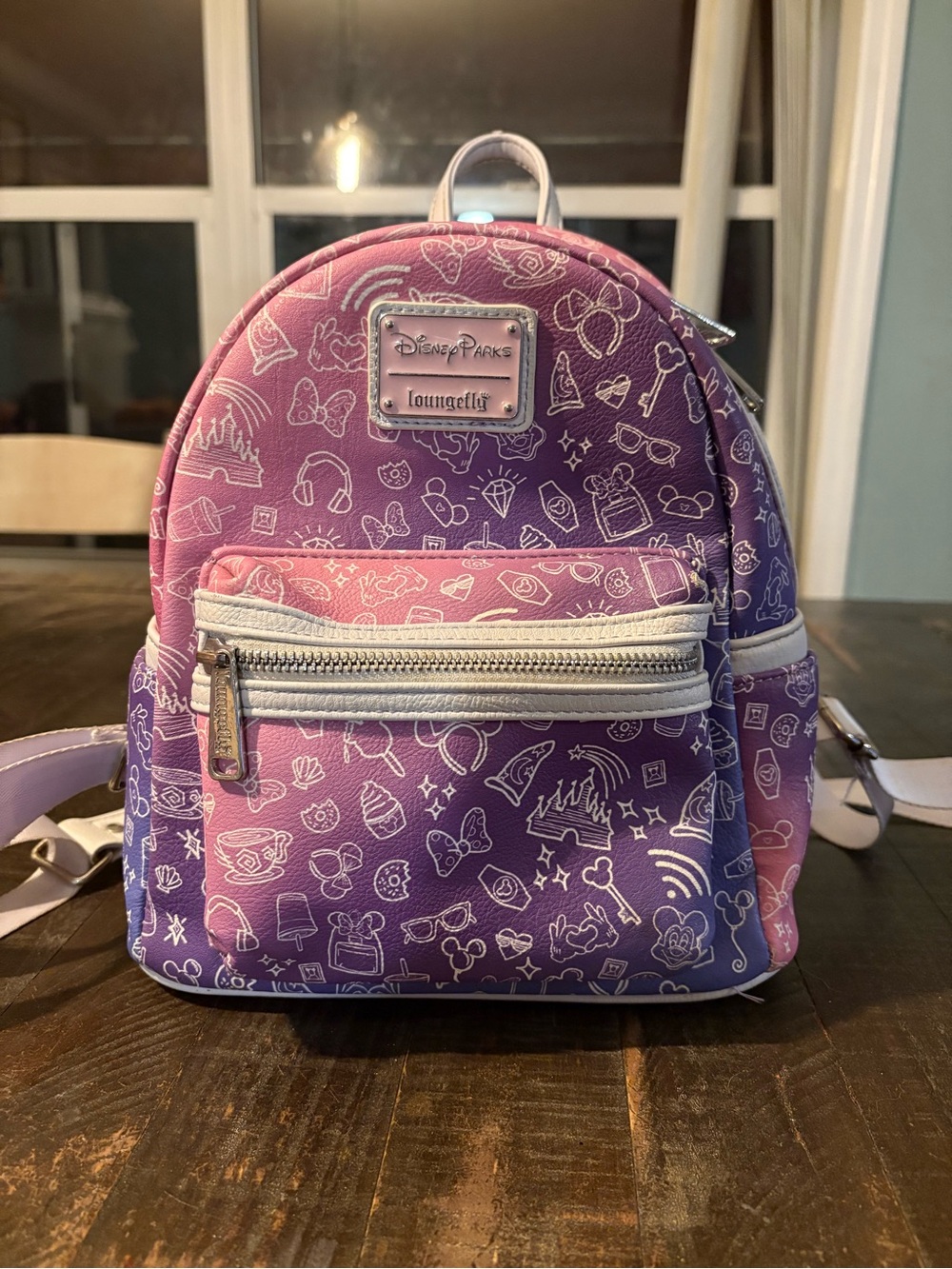 Disney Parks Loungefly Snacks Pink Purple Ombre Mini Backpack